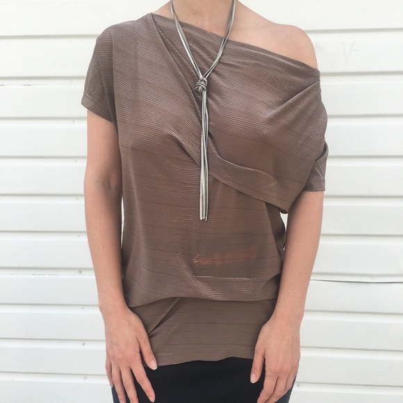 Studio 54 off the shoulder sparkle top - Picture 4 of 4